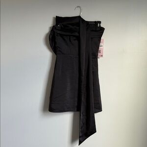 Oh Polly Black Strapless Dress